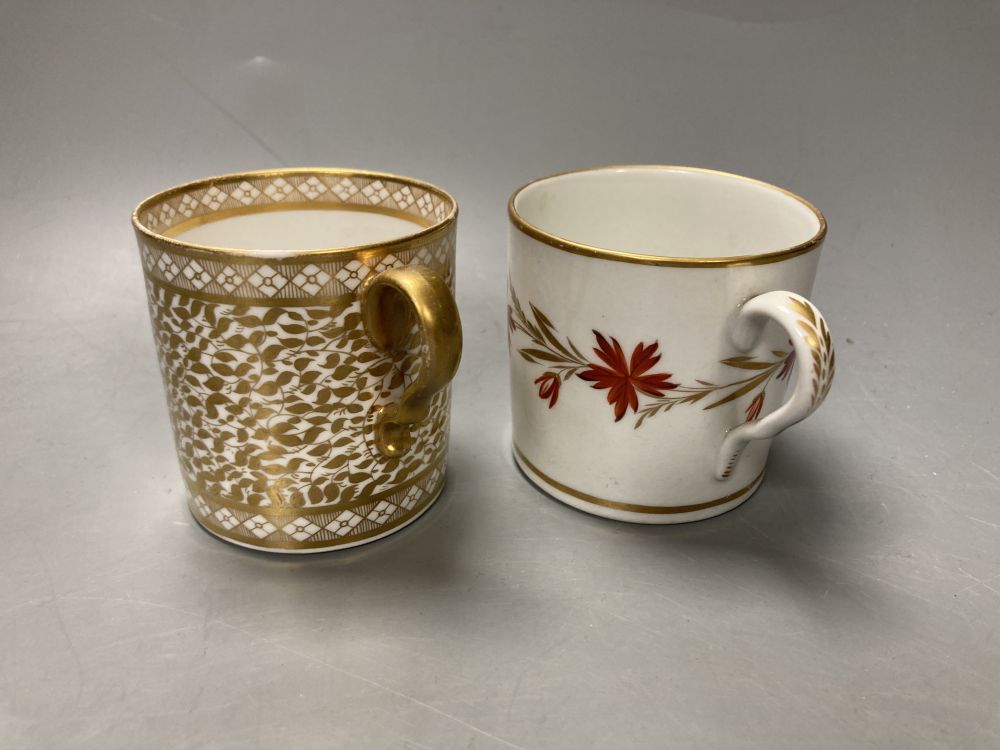 Six coffee cans including Worcester Coalport and Spode, 6cm